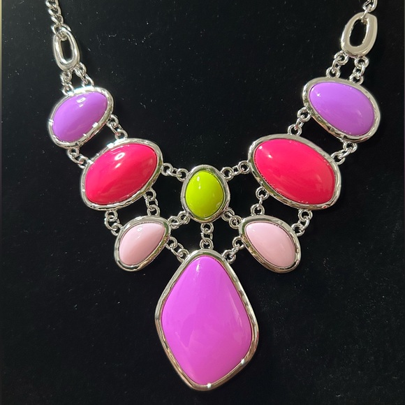 Pink, Purple, & Green Necklace - Picture 4 of 4